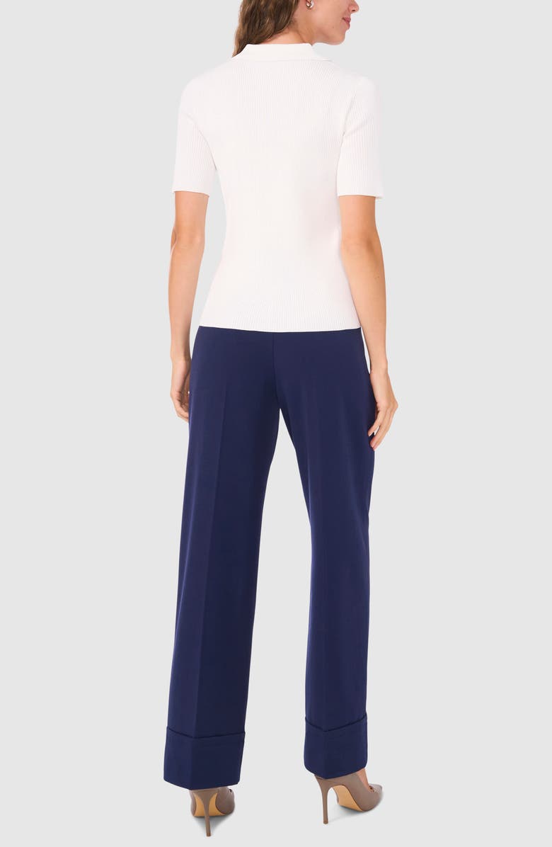 Halogen<sup>®</sup> Short Sleeve Rib Polo Sweater, Alternate, color,