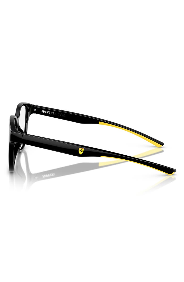 Scuderia Ferrari 54mm Round Optical Glasses, Alternate, color, Black