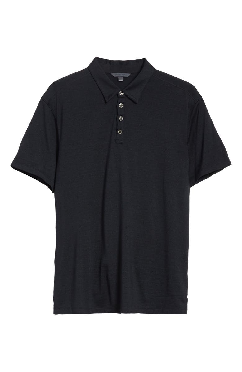 John Varvatos Hampton Slim Fit Silk & Cotton Polo, Alternate, color,