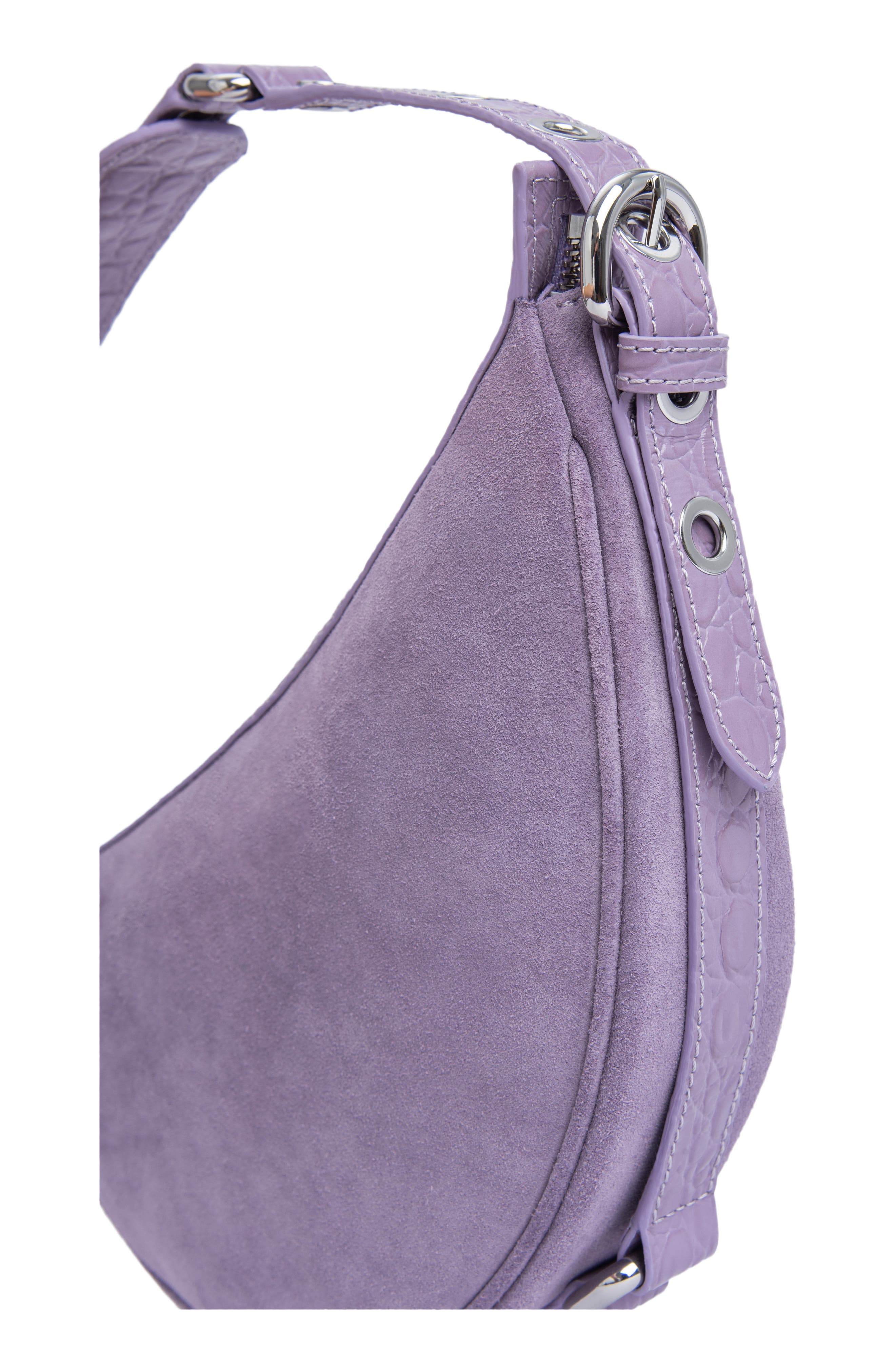 By Far Gib Suede Shoulder Bag, Alternate, color, 