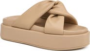 JSlides Footwear Yvette Leather Platform Sandal