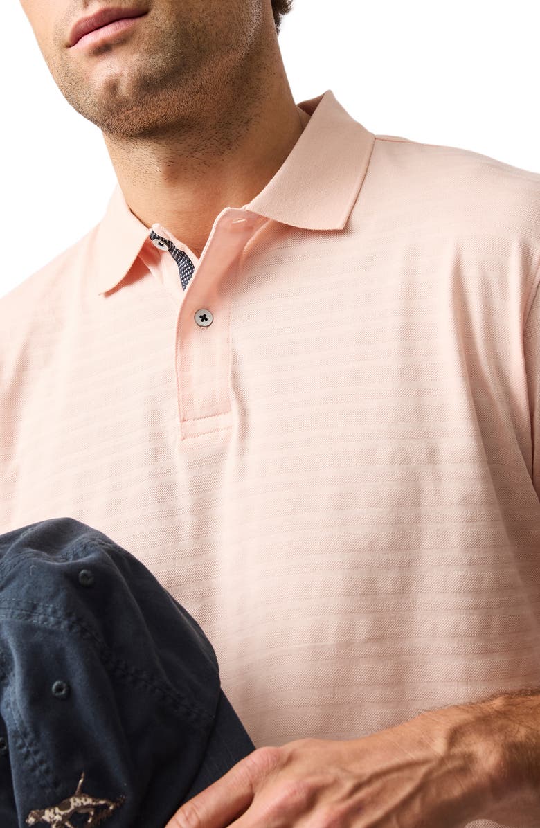 Rodd & Gunn Evans Bay Stripe Cotton Piqué Polo, Alternate, color, Coral