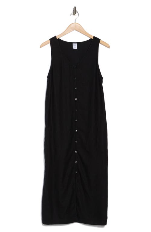 Shop Melrose And Market Button Front Midi Dress In Black
