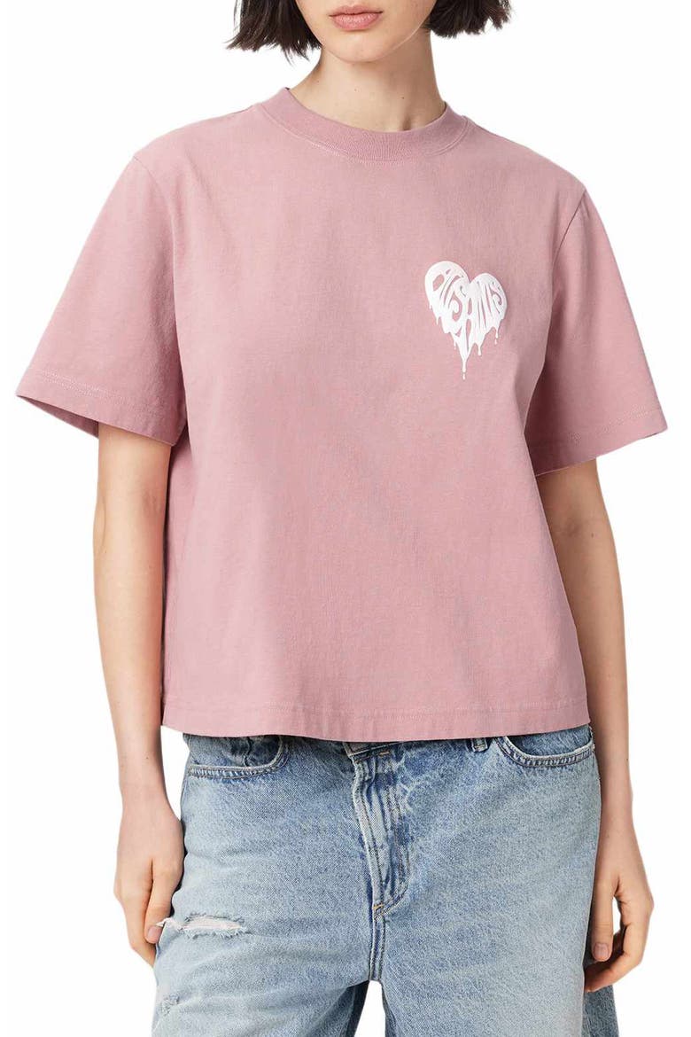 Trip Lisa Boxy Cotton Graphic T-Shirt, Main, color, WOODROSE PINK