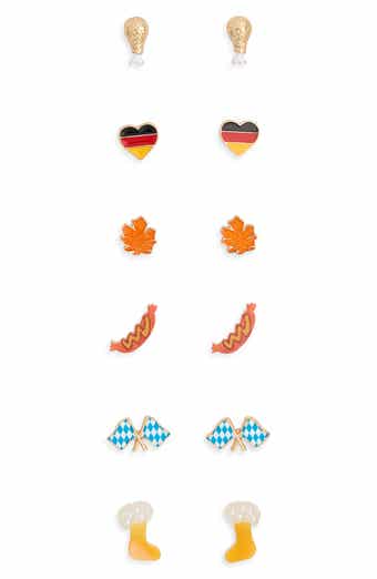 6-Pack Oktoberfest Stud Earrings