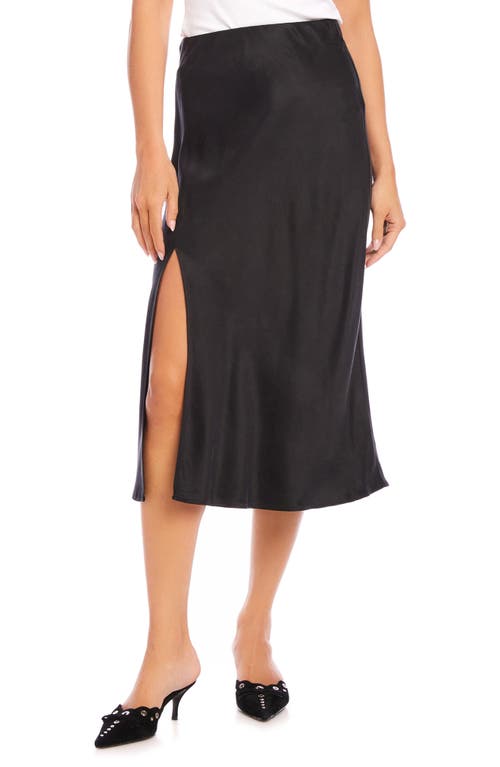 Fifteen Twenty Brielle Side Slit Midi Skirt In Black