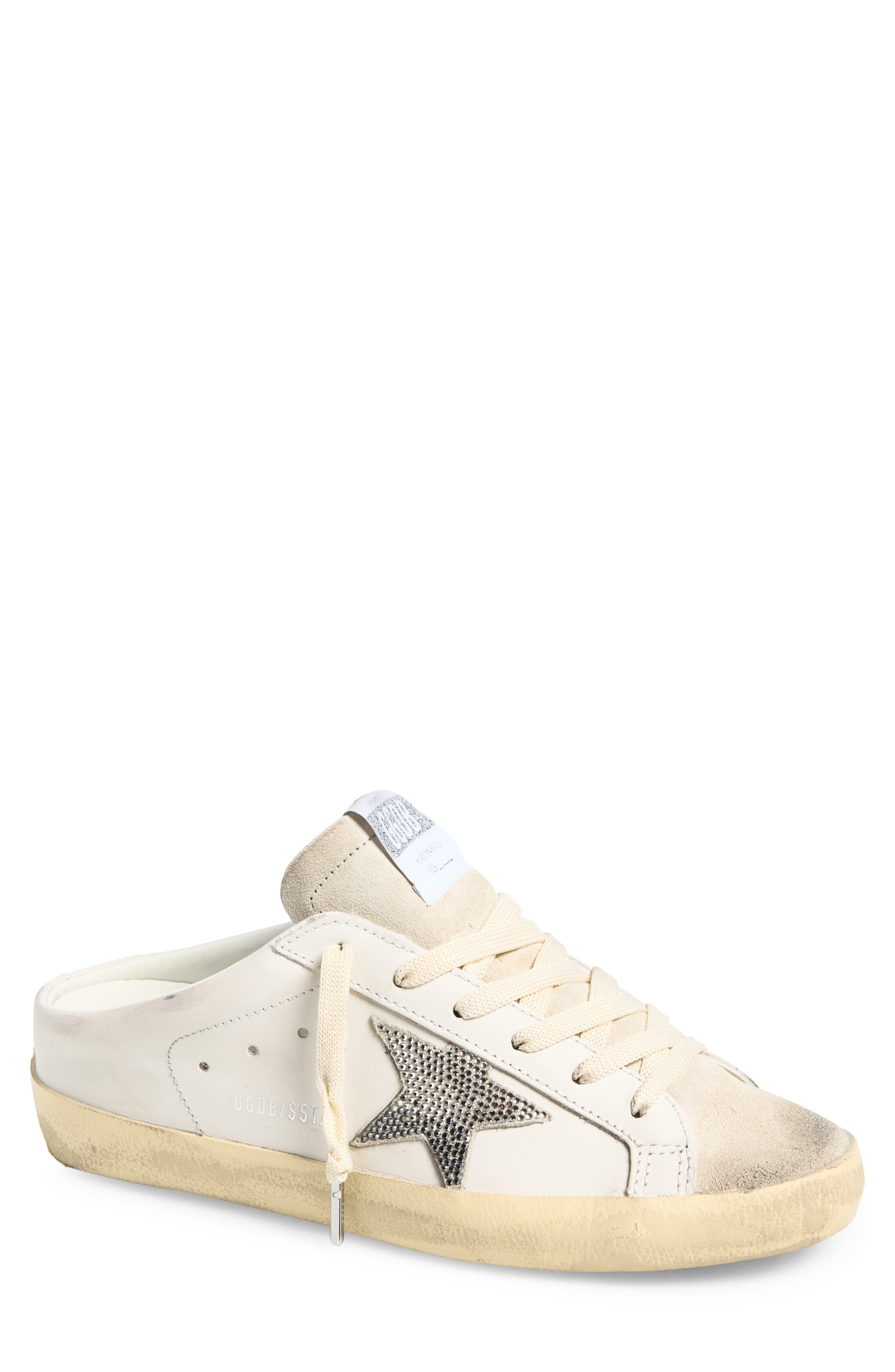Super-Star Sabot Mule Sneaker, Main, color, WHITE/ GREY