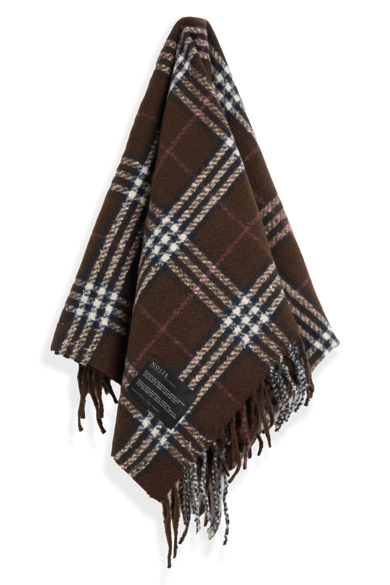 Plaid Scarf, Alternate, color, BROWN