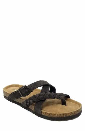 GAAHUU Leather Braided Strappy Sandal