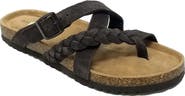 GAAHUU Leather Braided Strappy Sandal