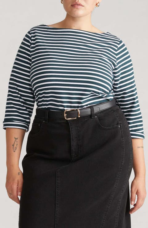 Belle Breton Stripe Top (Plus)
