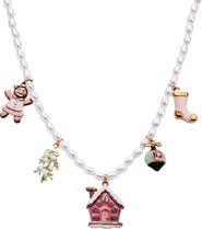 Alex and Ani Pink Christmas Beaded Charm Necklace