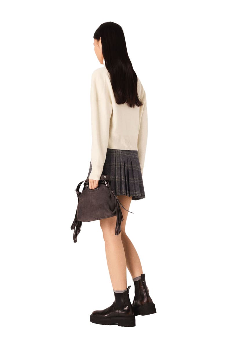 maje High-neck cashmere sweater, Alternate, color, Ecru