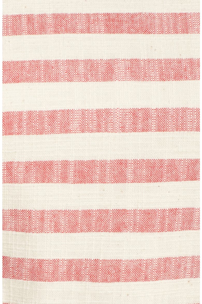 Stripe Fit & Flare Midi Dress, Alternate, color, RED/ BEIGE