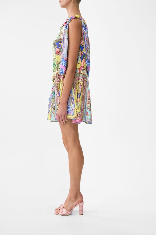 Camilla Tie One Shoulder Short Dress Spirit Of Santa Maria In Multi