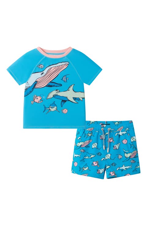 Kids' Skater Dog T-Shirt & Swim Shorts Set (Toddler & Little Kid)