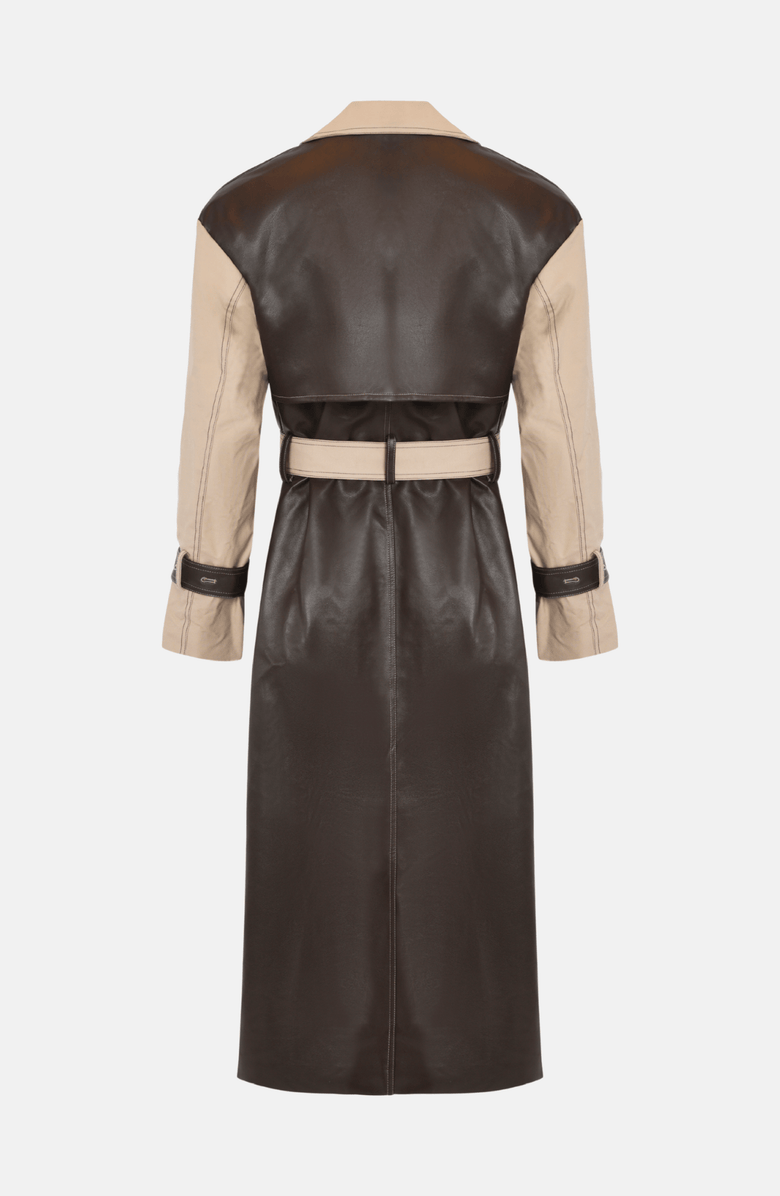 OW Collection BETTY Coat, Alternate, color, Brown / Beige