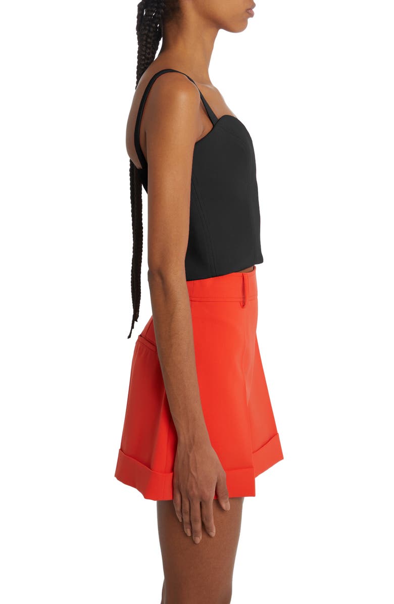 Moschino Crop Cady Bustier Top, Alternate, color,