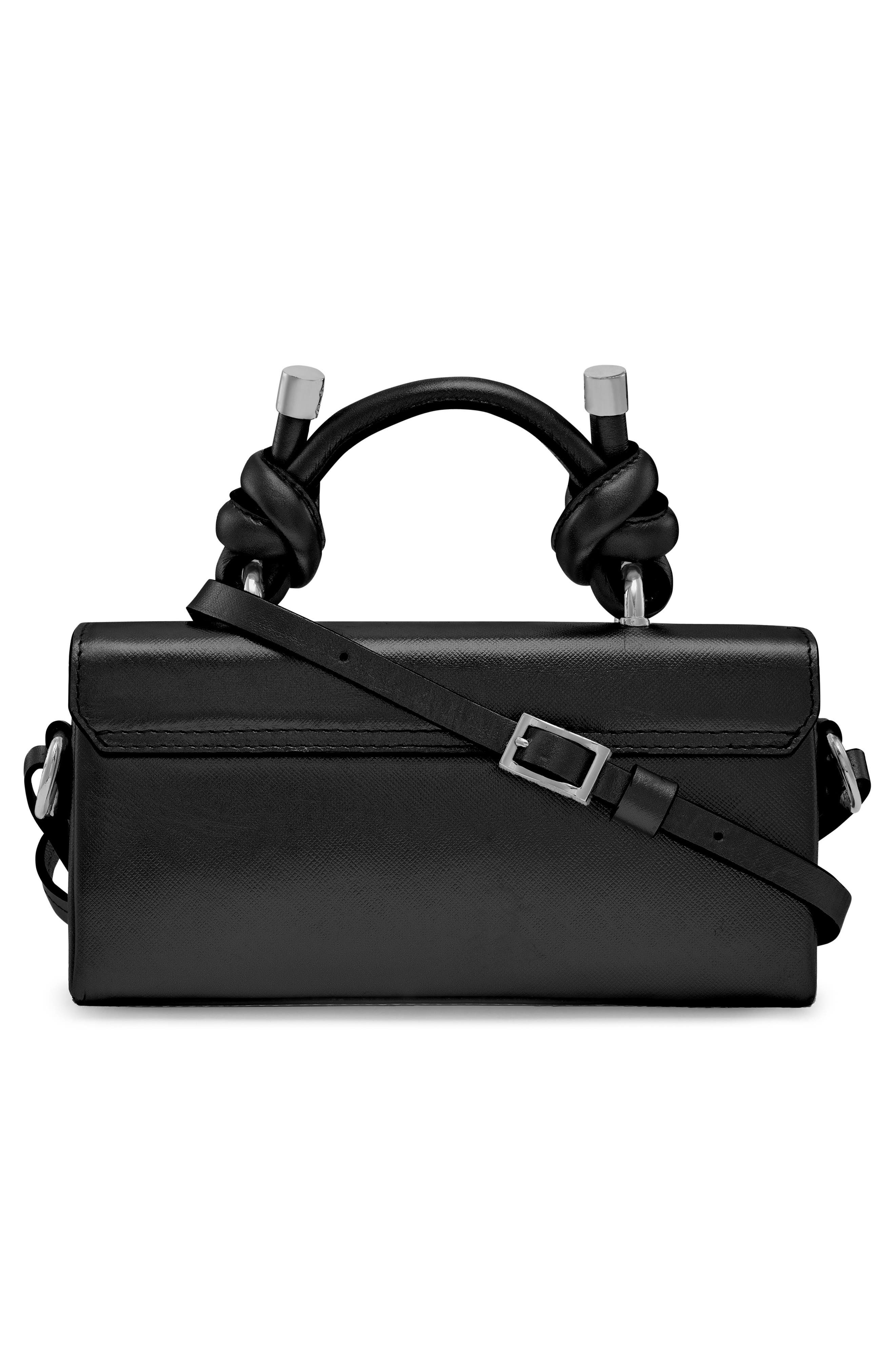 behno Micro Mary Soft Metallic Leather Crossbody Bag, Alternate, color, 