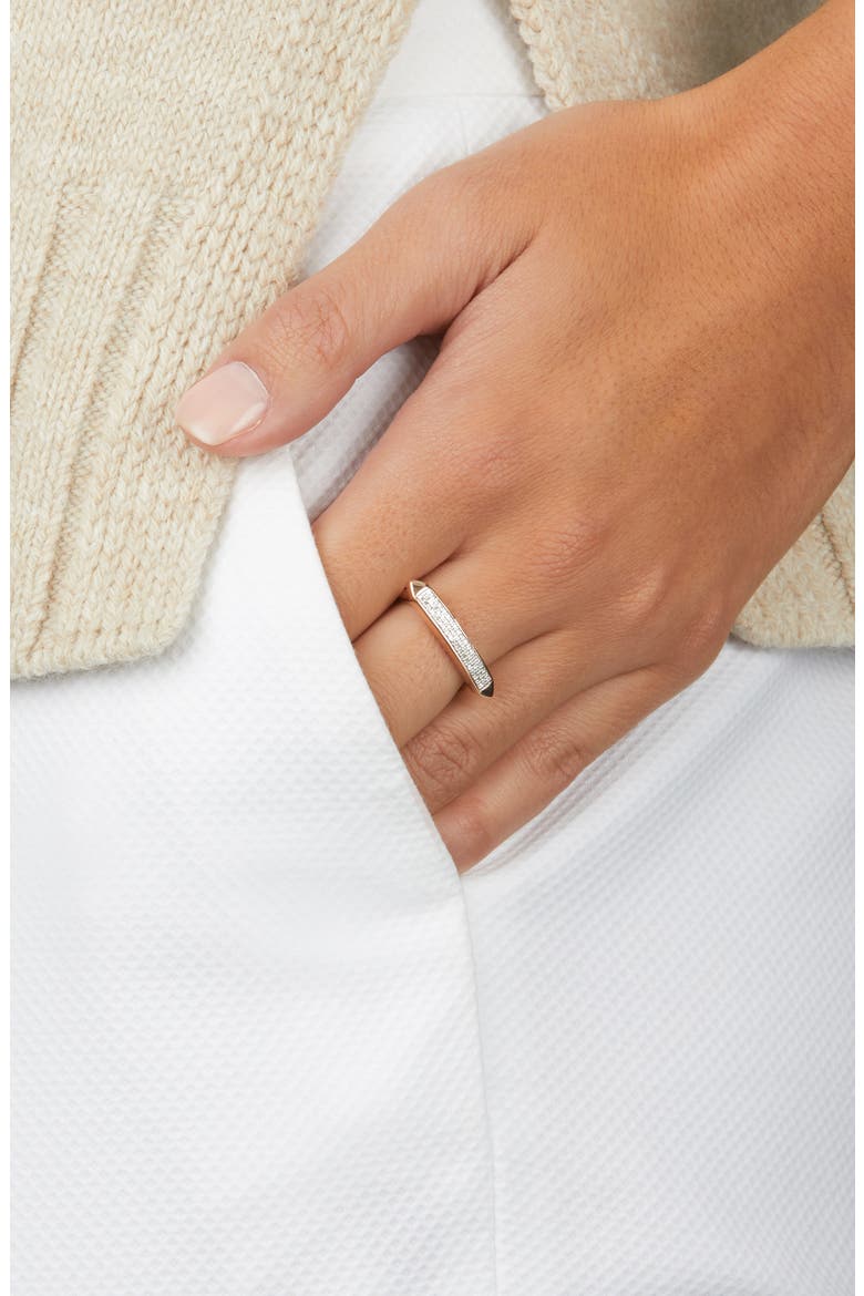 Baja Skinny Diamond Stacking Ring, Alternate, color, ROSE GOLD