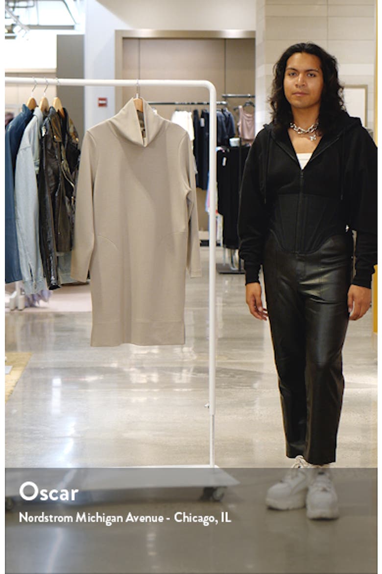 Scrunch Neck Long Sleeve Shift Minidress video