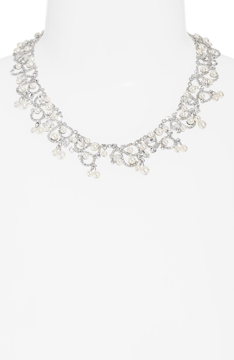 CRISTABELLE Crystal & Imitation Pearl Necklace, Alternate, color, 
