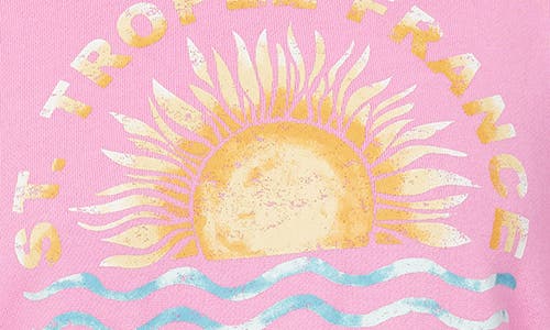 C&c California C & C California Millie Beach Terry Sweatshirt In Sacket Pink Graphic