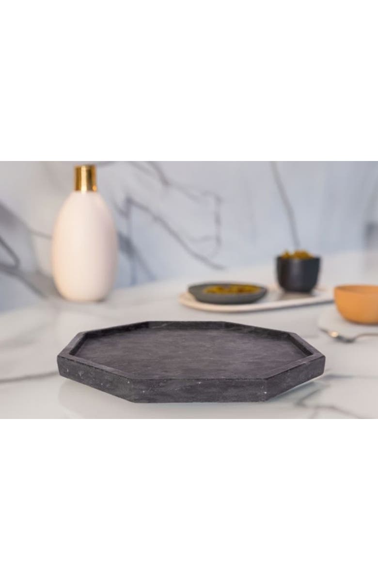 Artifacts Trading Company<sup>™</sup> Artifacts Trading Company Octagonal Marble Tray, Alternate, color, Black Matte