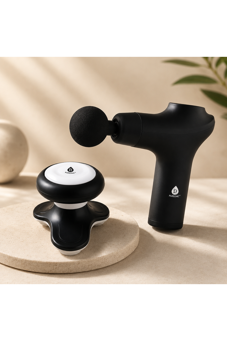 Massage Gun & Handheld Sport Massager, Alternate, color, Black