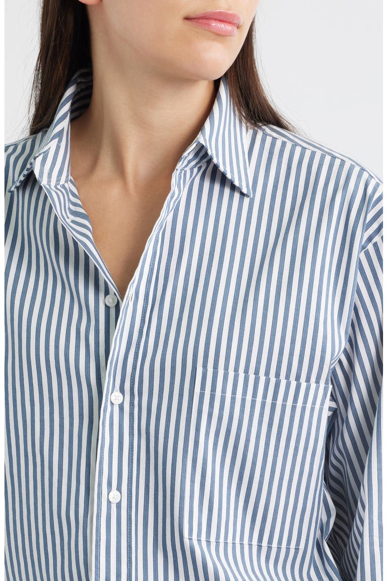 Saturday Stripe Woven Shirt, Alternate, color, TANZANITE STRIPE