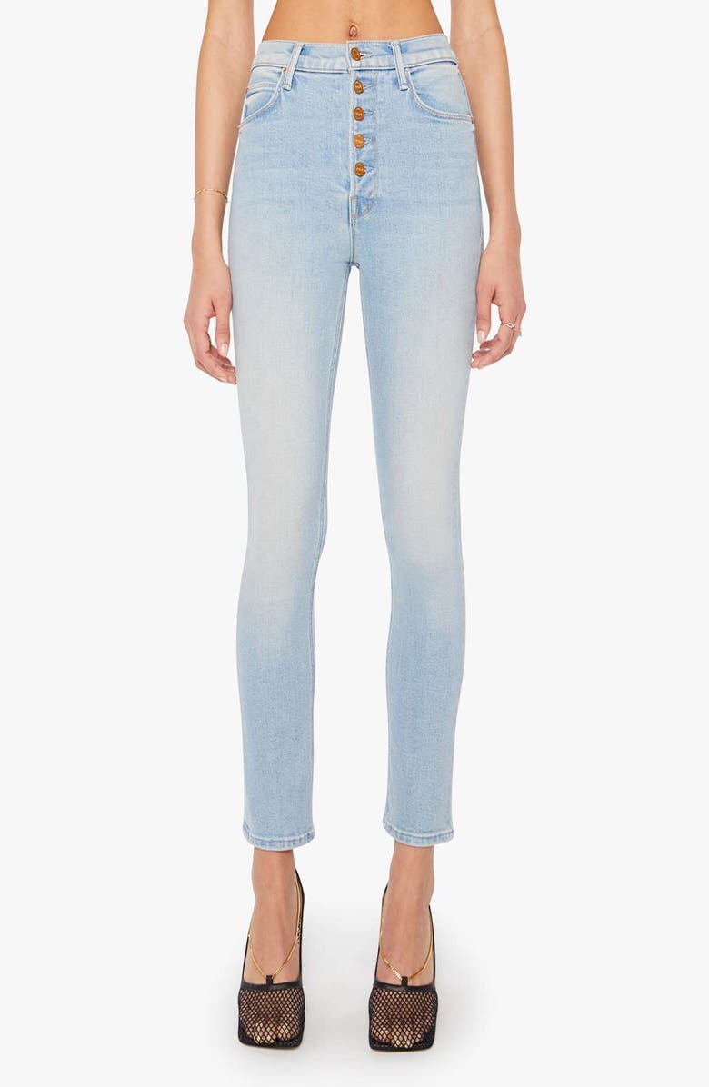 MOTHER The Pixie Dazzler Button Fly Ankle Straight Leg Jeans, Main, color, Meet Me At The Metro