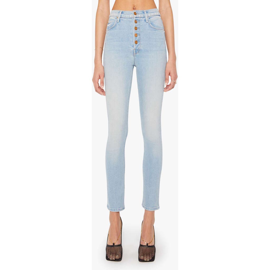 Mother The Pixie Dazzler Button Fly Ankle Straight Leg Jeans In Multi
