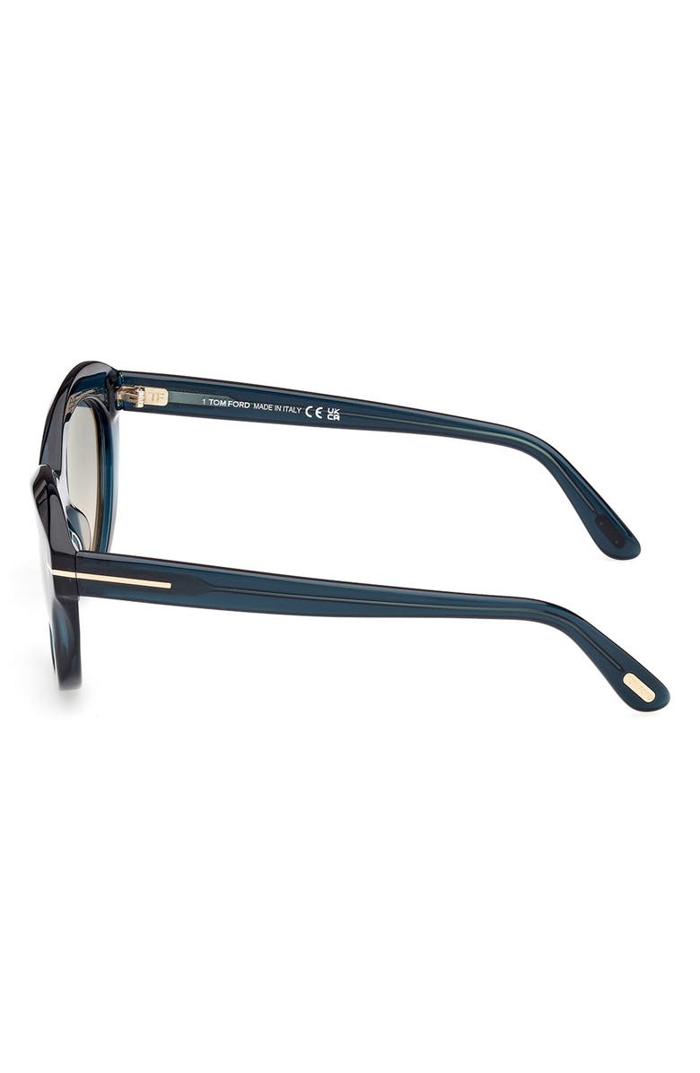 TOM FORD 55mm Gradient Oval Sunglasses, Alternate, color, Blue/ Other / Gradient Green