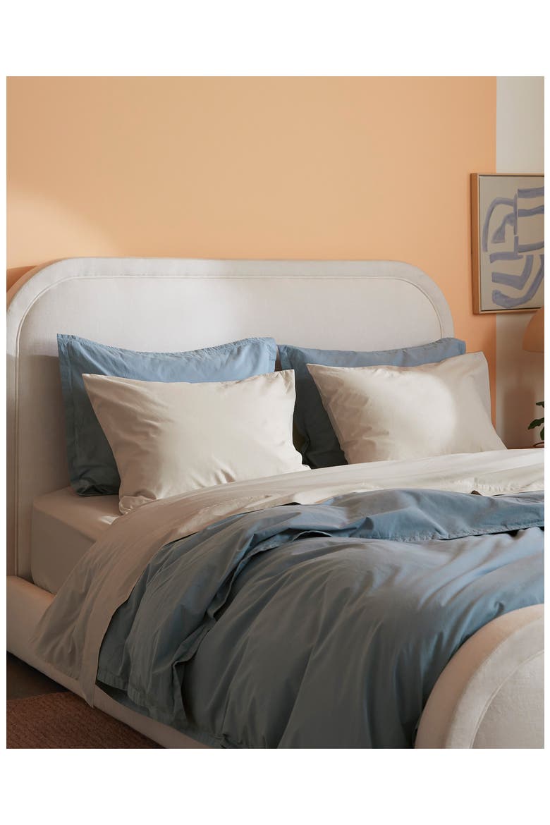 Brushed Cotton Set of 2 Quilted Shams, Alternate, color, BONE