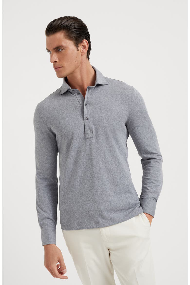 Jersey polo shirt, Alternate, color, Grey