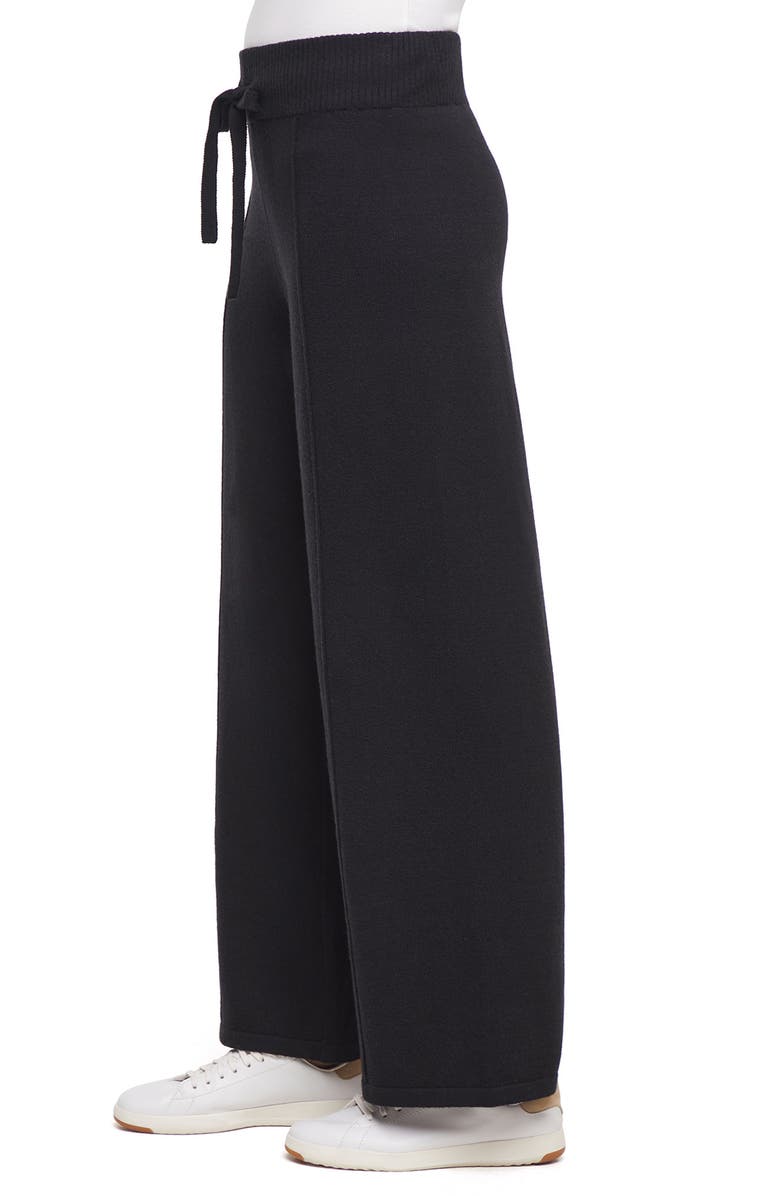 Three Dots Ally Wide Leg Pull-On Pants, Alternate, color, Black Beauty