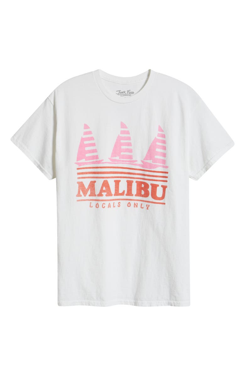 Junk Food Malibu Locals Only Cotton Graphic T-Shirt, Alternate, color, White