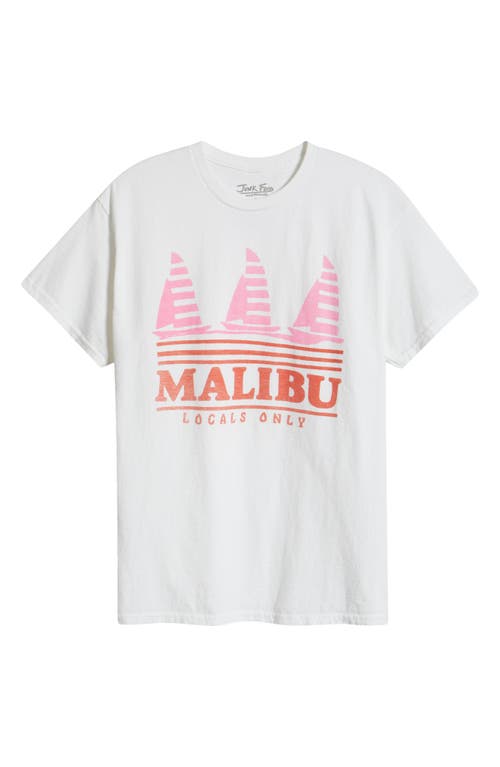 JUNK FOOD JUNK FOOD MALIBU LOCALS ONLY COTTON GRAPHIC T-SHIRT