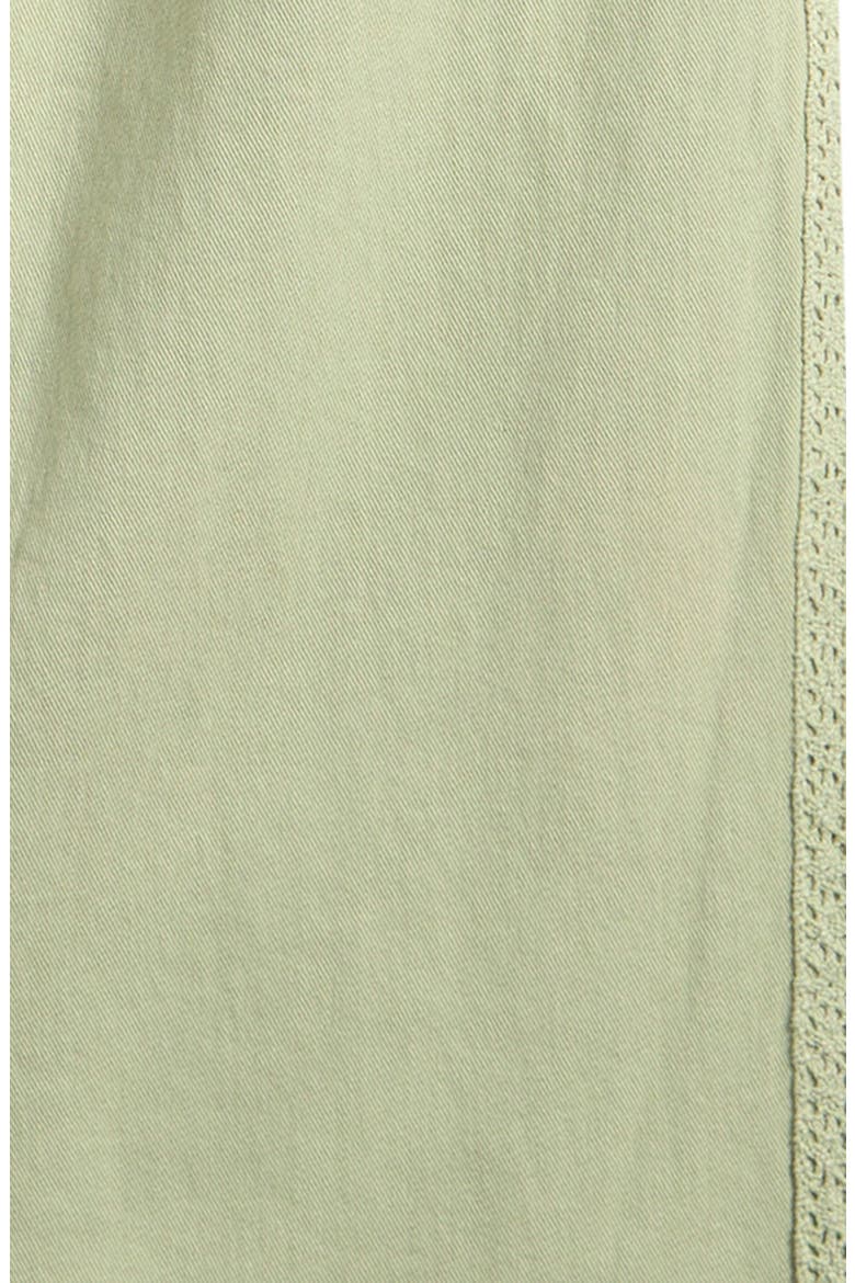 Kids' Lace Trim Cotton Cargo Pants, Alternate, color, SAGE GREEN
