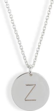 MESHMERISE Initial Disc Pendant Necklace
