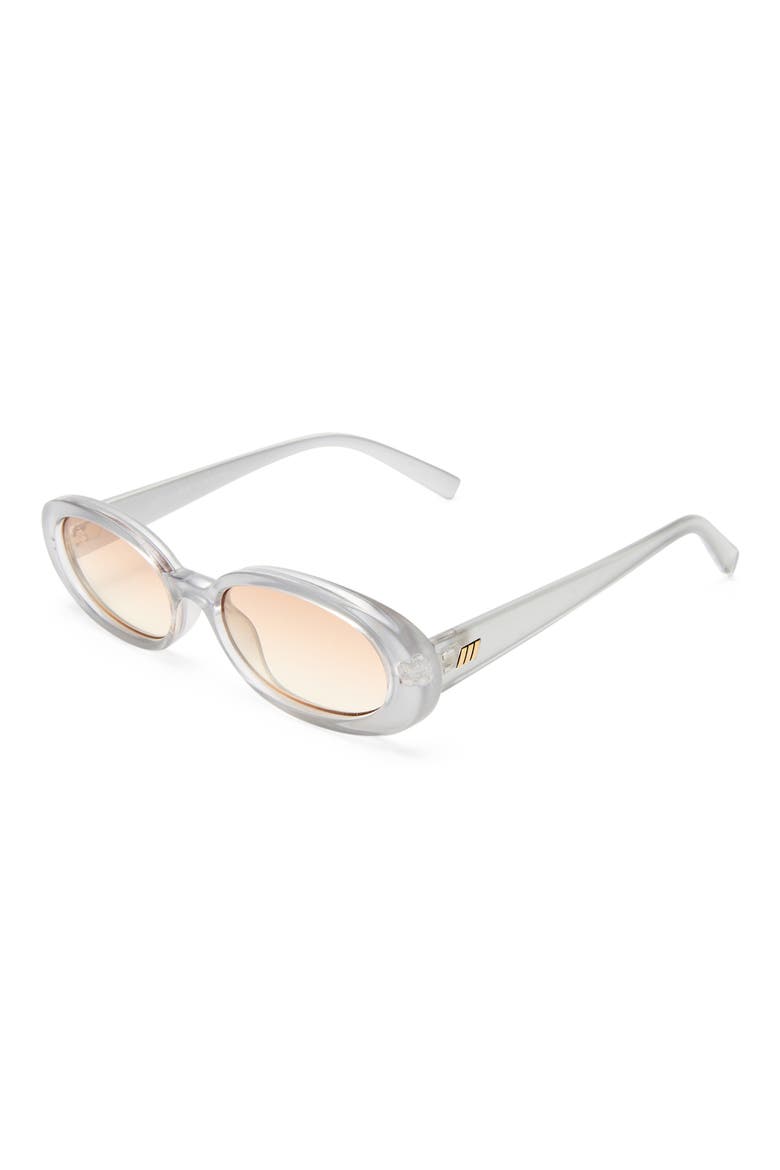 Outta Love 51mm Oval Sunglasses, Alternate, color, SILVER PEARL / LIGHT BROWN