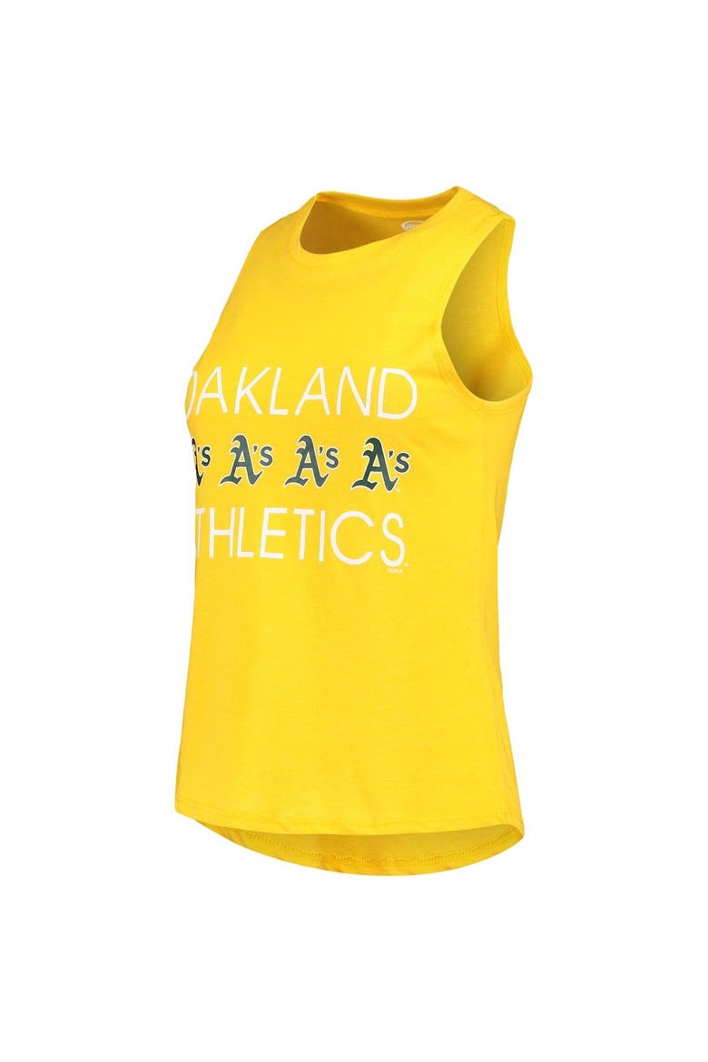 Women's Concepts Sport Green/Gold Oakland Athletics Meter Muscle Tank Top & Pants Sleep Set, Alternate, color, Green