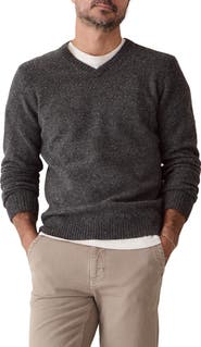 Marine Layer Neppy Merino Wool V-Neck Sweater