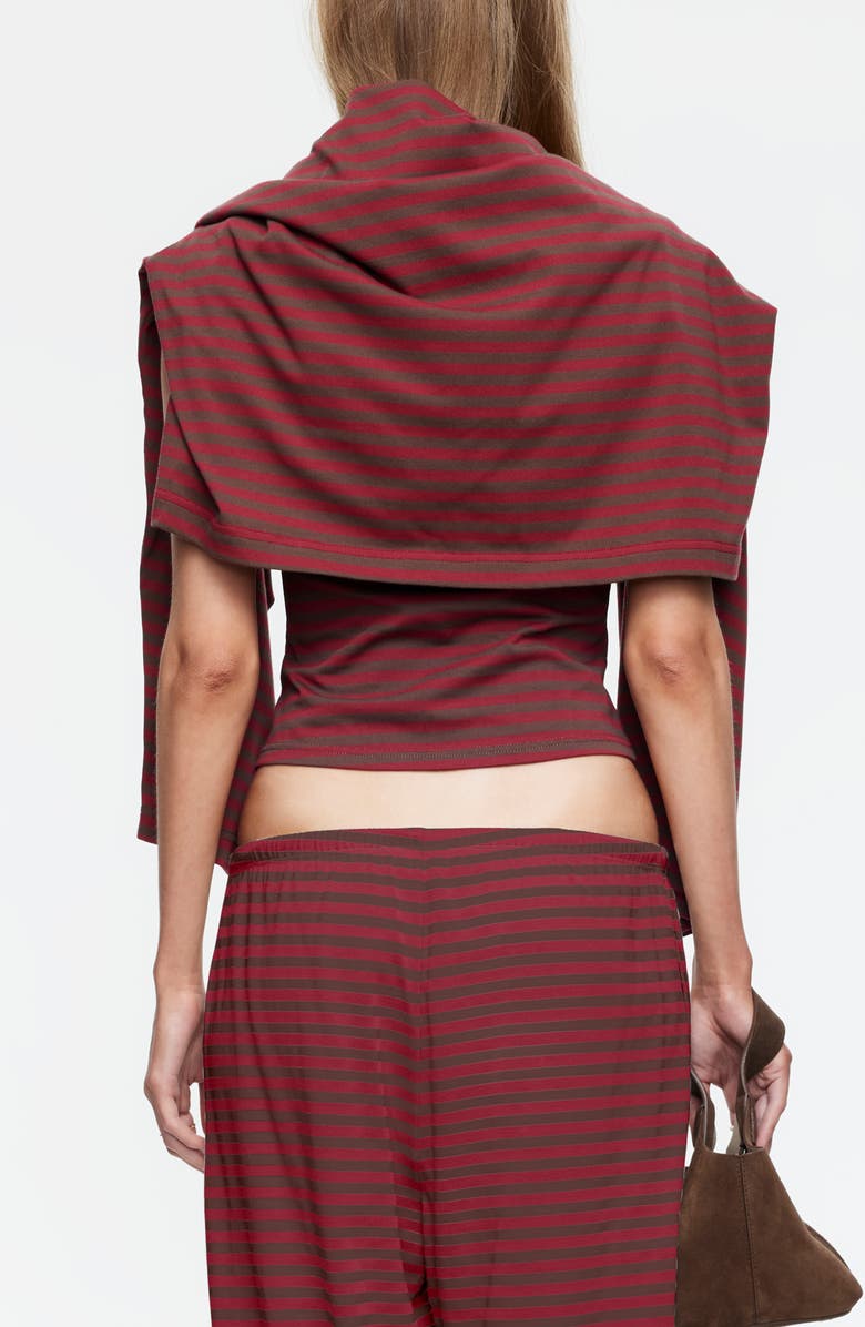 LIONESS Lucky Stripe Tank, Alternate, color, Chocolate Wine