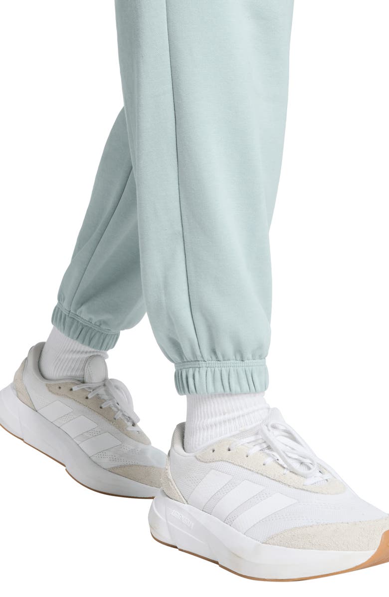 adidas Loose Fit French Terry Joggers, Alternate, color, Wonder Sage/ White