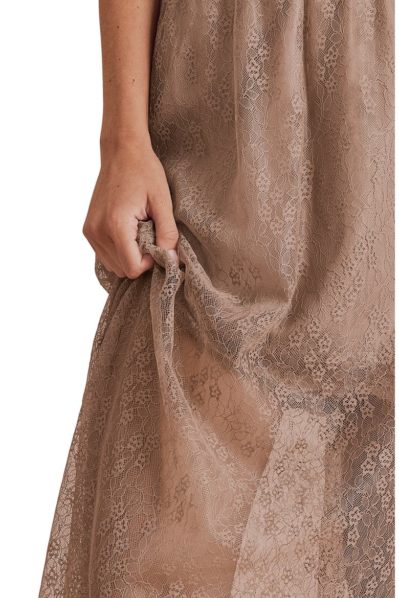 Valley Lace Maxi Skirt, Alternate, color, TAUPE