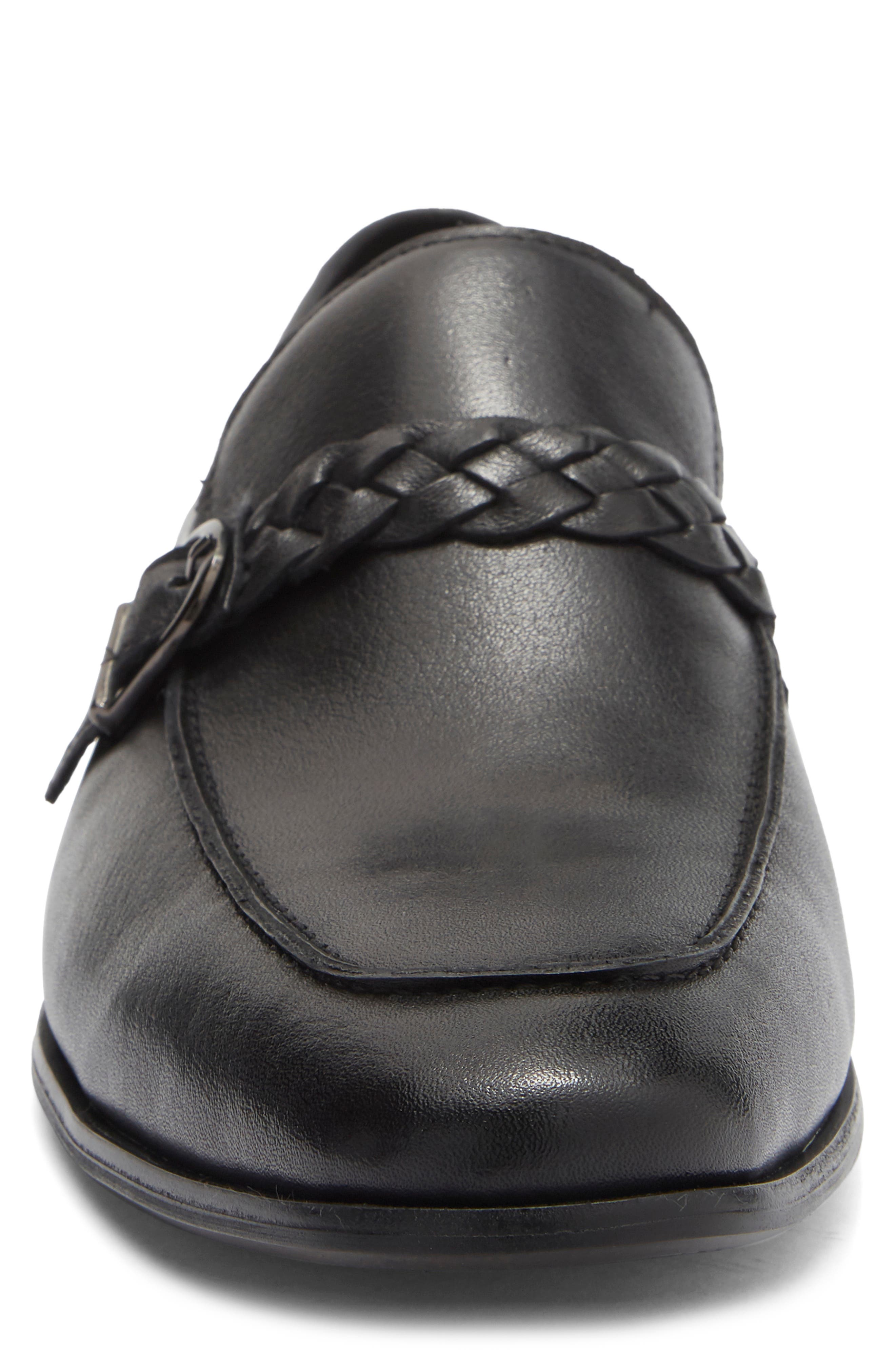 Steve Madden Chauncey Loafer, Alternate, color, Black Leather
