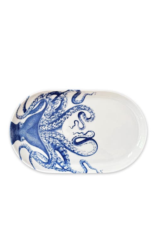 Caskata Lucy Large Coupe Oval Platter In Blue