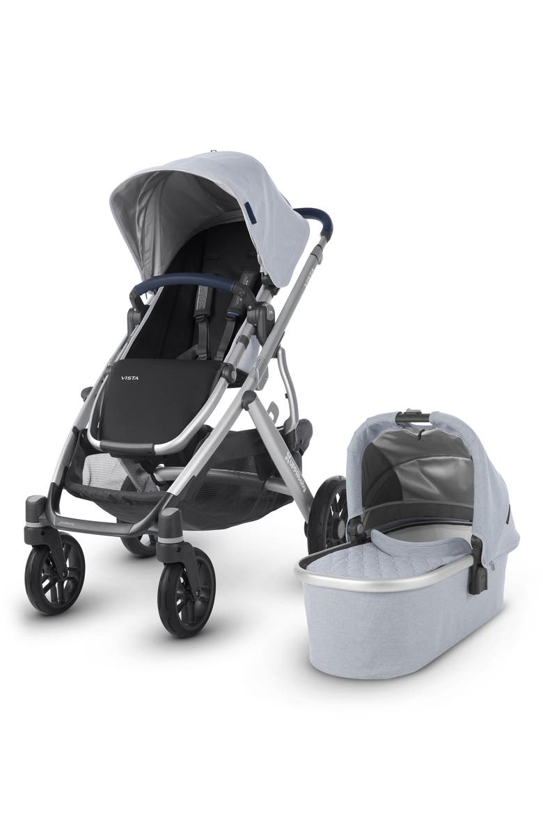 UPPAbaby VISTA Aluminum Frame Convertible Complete Stroller with Leather Trim, Main, color,