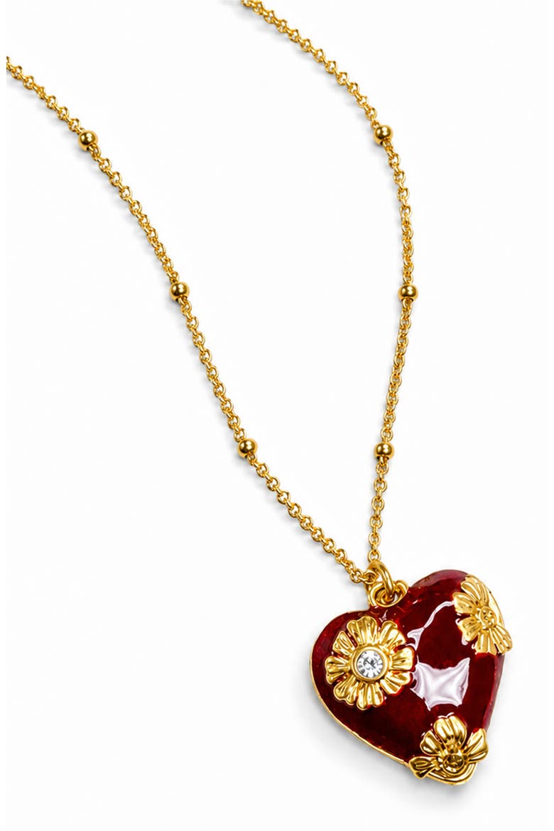 Heart Pendant Necklace, Main, color, GOLD